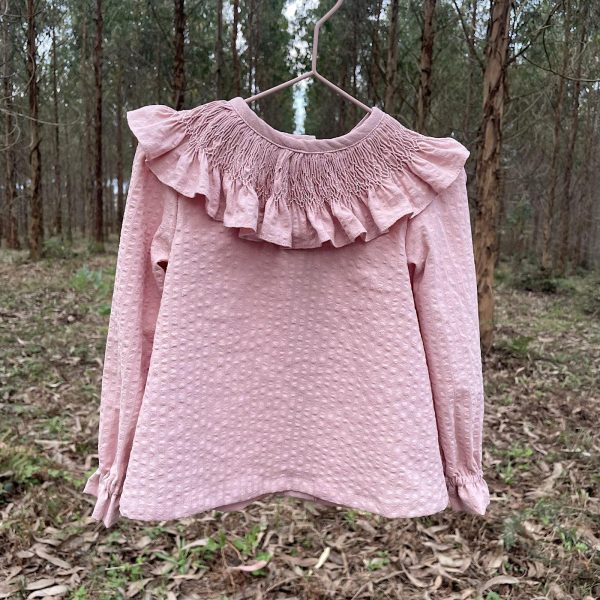 Camisa cuello nido de abeja