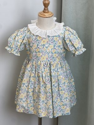 Numabela vestido cuello bordado